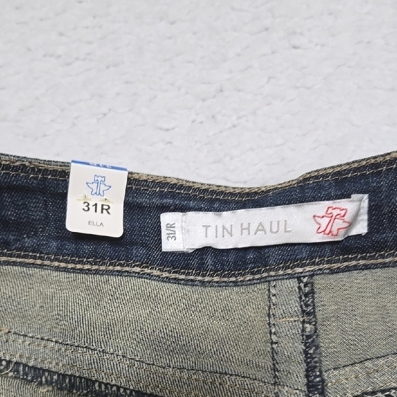 Tin Haul Blue Boot Cut Jeans with Floral Embroidery - Picture 6 of 7